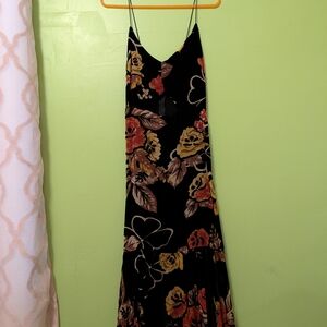 Velvet Floral Jacquard Formal Dress